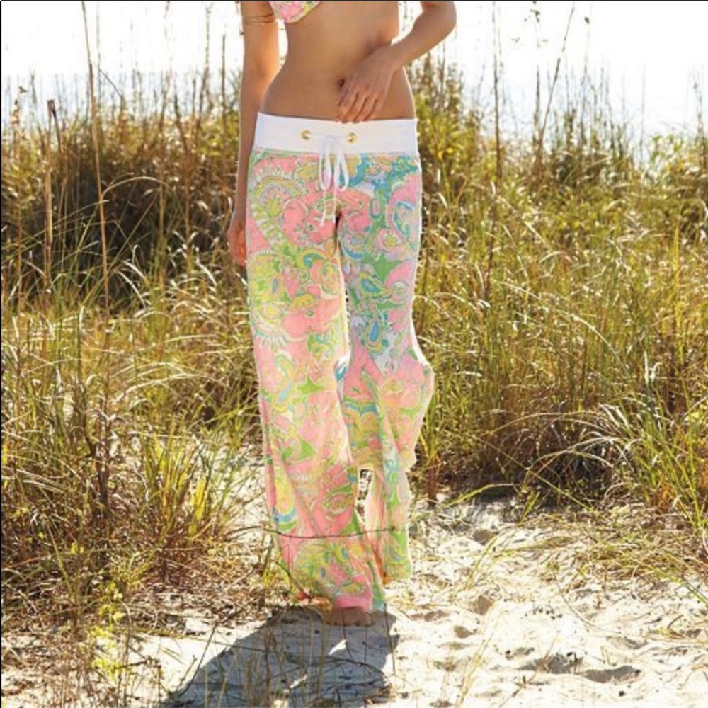 Lilly Pulitzer Chin Chin Print Cozy Pants Size XS